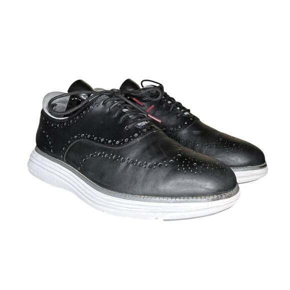 ***SOLD*** Cole Haan ØriginalGrand Ultra Wingtip Oxfords Size 10 Black White - Picture 3 of 6
